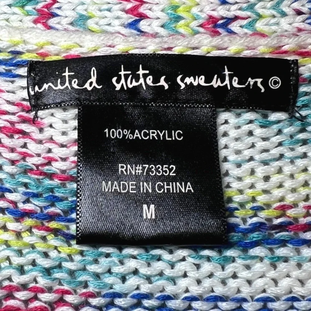 United States Sweaters Multicolor Knit‎ Cardigan Sweater Womens Medium Boho Cozy